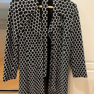 SM New York Black and White Polka Dot Blazer